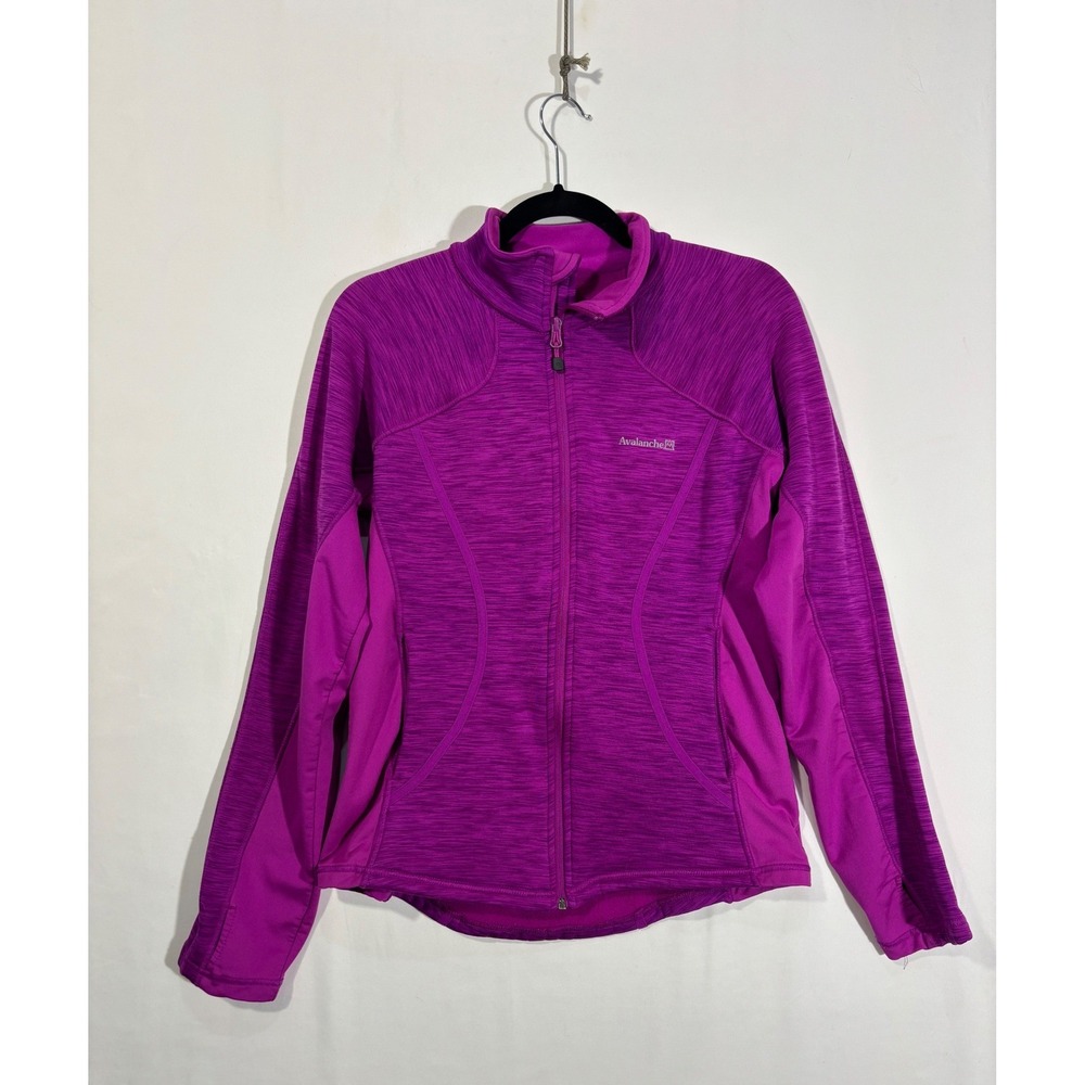 Gorpcore Athletic Hiking Avalanche Full Zip Jacket Women M Magenta Space Dye